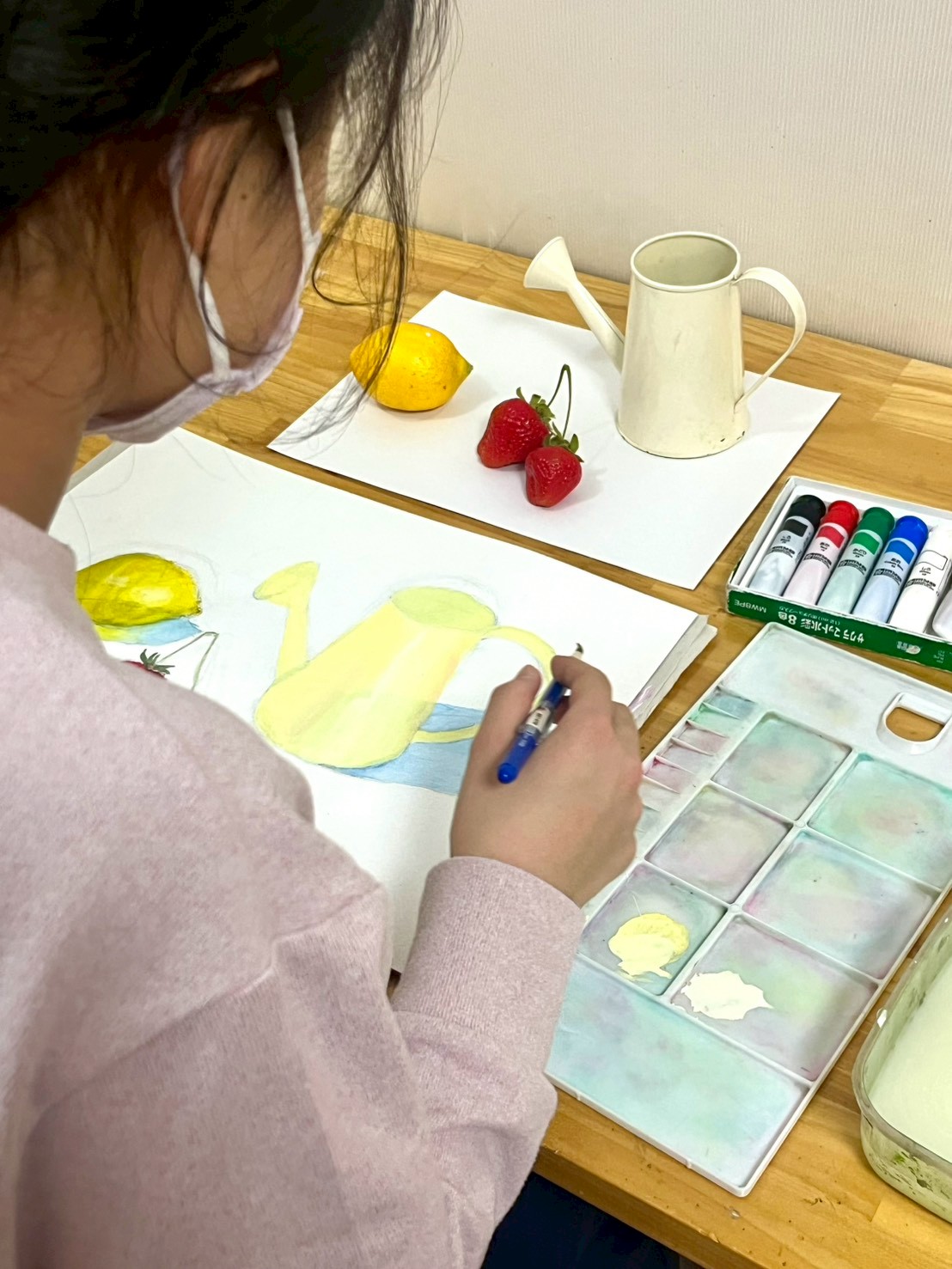 水彩画の静物デッサン作品